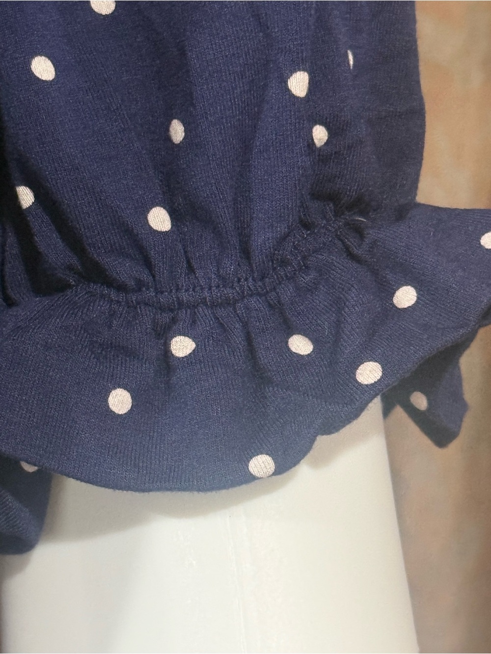 Boden Navy Polka Dot VโNeck Midi Dress - Picture 6 of 10